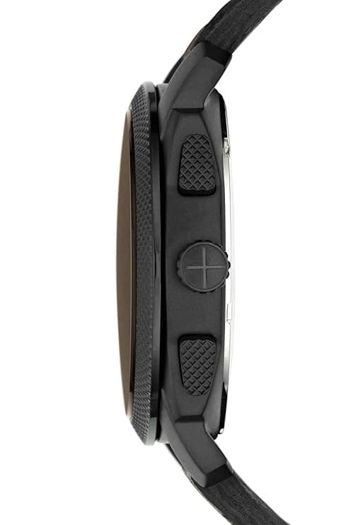 Fossil Machine Analog Black Watch FS4656 Band Color-Brown - Image 4