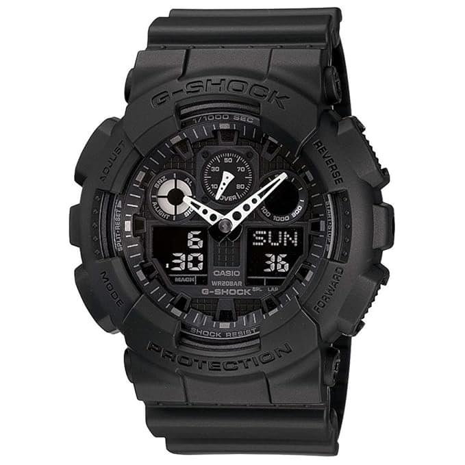 G-Shock GA-100-1A1DR Analog-Digital Black Dial Men Watch Black - Image 1