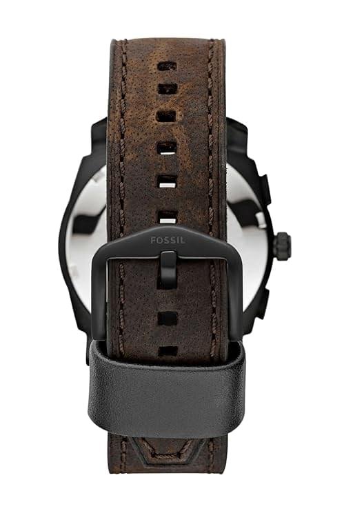 Fossil Machine Analog Black Watch FS4656 Band Color-Brown - Image 3
