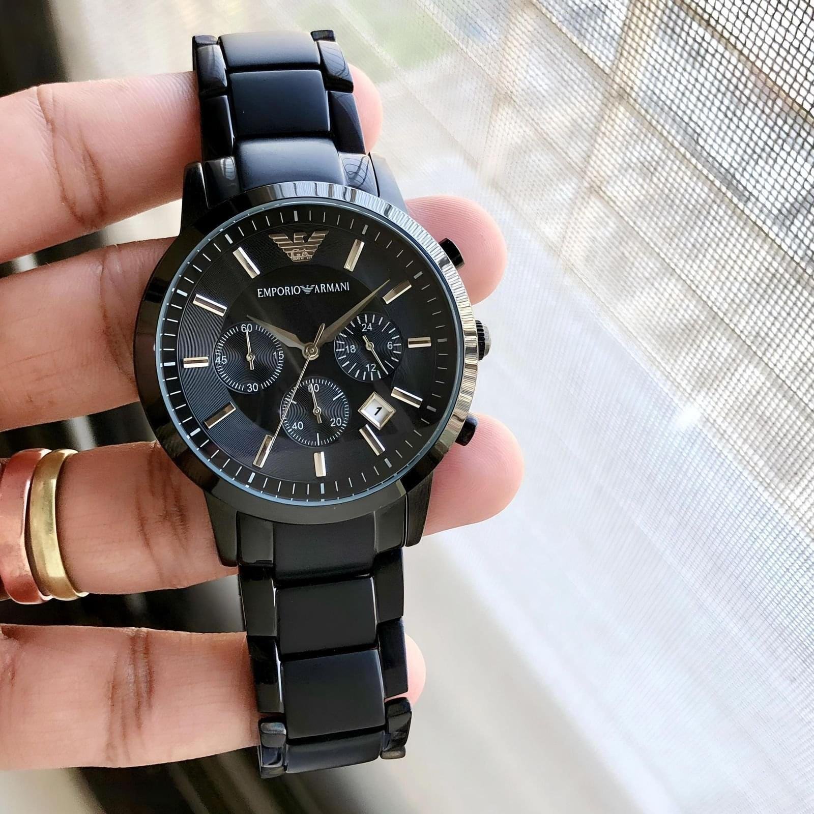 Emporio Armani Black Chronograph Men's Watch