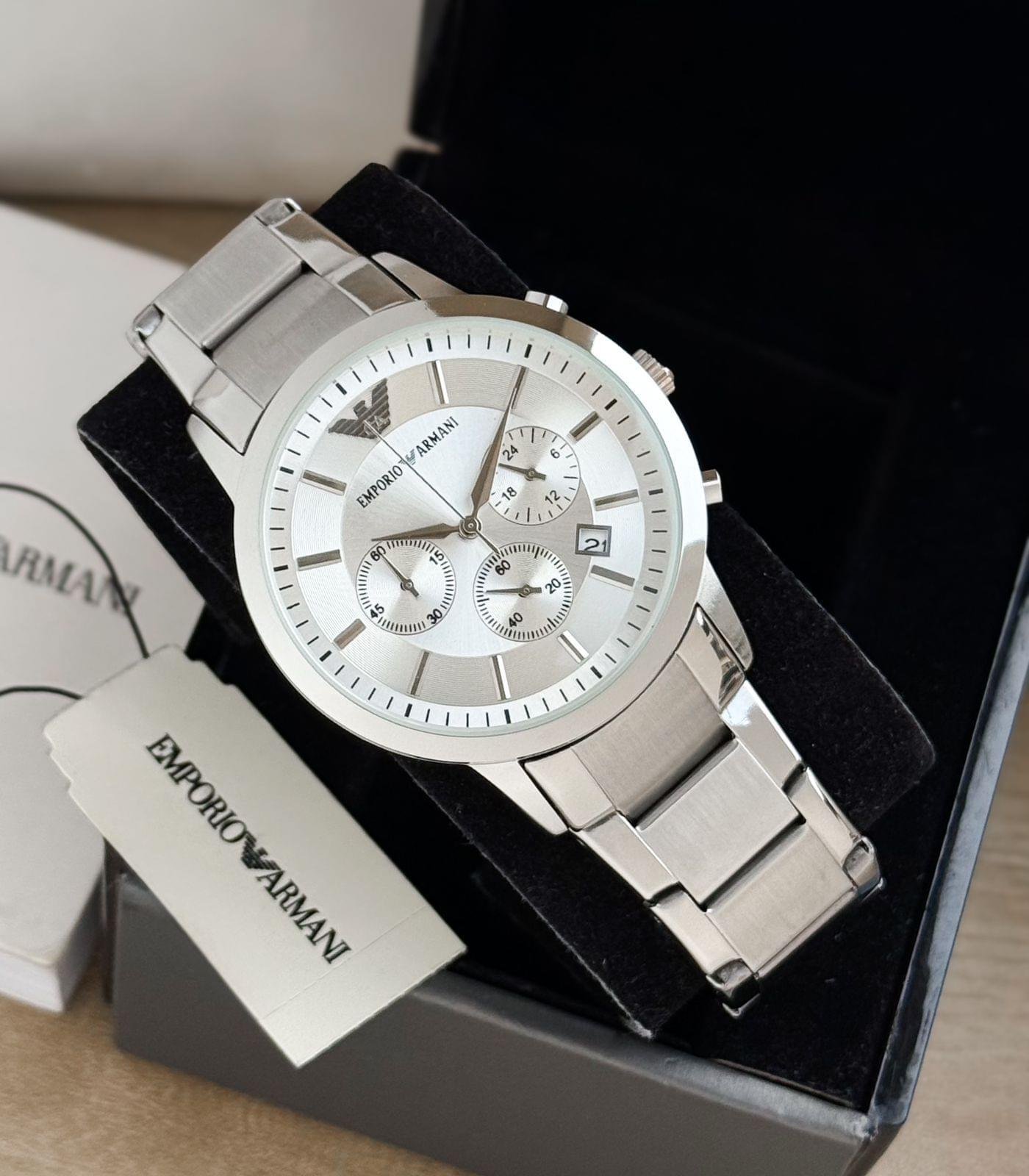 Emporio Armani Black Chronograph Men's Watch - Image 2